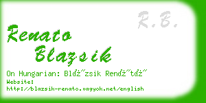 renato blazsik business card